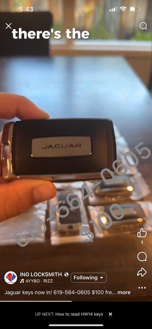 2018-2026 Jaguar Key